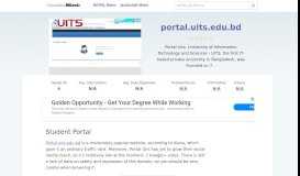 
							         Portal.uits.edu.bd website. Student Portal.								  
							    