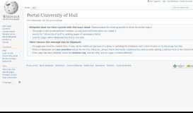 
							         Portal:University of Hull - Wikipedia								  
							    