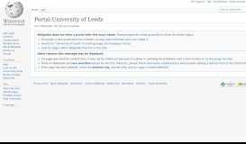 
							         Portal:University of Leeds - Wikipedia								  
							    
