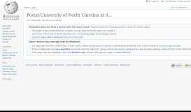 
							         Portal:University of North Carolina at Asheville - Wikipedia								  
							    