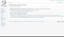 
							         Portal:University of Tulsa - Wikipedia								  
							    