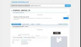 
							         portal.unp.ac.id at WI. Portal Akademik UNP | Log in - Website Informer								  
							    