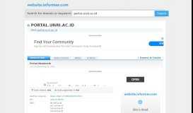 
							         portal.unri.ac.id at WI. Portal Akademik - Website Informer								  
							    