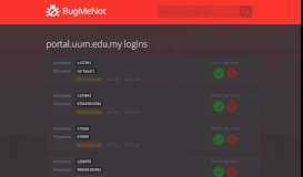 
							         portal.uum.edu.my passwords - BugMeNot								  
							    