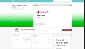 
							         portal.wageloch.com.au - Login - WageLoch Staff Portal - Portal Wage ...								  
							    