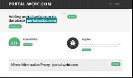 
							         portal.wcbc.com Adding portal.wcbc.com to database								  
							    