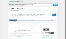 
							         portal.wcf.go.tz at WI. WCF - PORTAL - Website Informer								  
							    