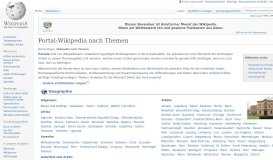 
							         Portal:Wikipedia nach Themen – Wikipedia								  
							    