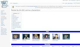 
							         Portal:Yu-Gi-Oh! anime characters - Yugipedia								  
							    