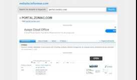 
							         portal.zoniac.com at Website Informer. ZONIAC. Visit Portal ZONIAC.								  
							    
