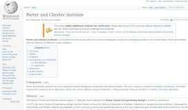 
							         Porter and Chester Institute - Wikipedia								  
							    