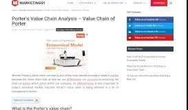 
							         Porter's Value Chain - What is the Value Chain of Porter? - Marketing91								  
							    