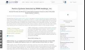
							         Portico Systems Selected by MMM Holdings, Inc. | Business Wire								  
							    