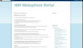 
							         Portlet Life Cycle - IBM Websphere Portal								  
							    