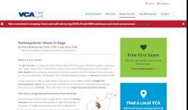 
							         Portosystemic Shunt in Dogs | VCA Animal Hospital								  
							    