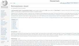 
							         Portosystemic shunt - Wikipedia								  
							    