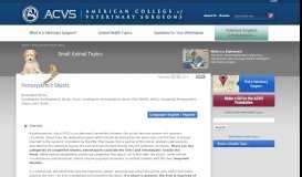 
							         Portosystemic Shunts | American College of Veterinary Surgeons ...								  
							    