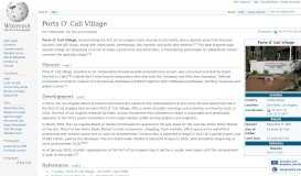 
							         Ports O' Call Village - Wikipedia								  
							    