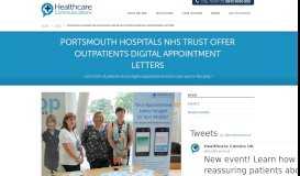 
							         Portsmouth Hospitals NHS Trust offer Outpatients digital appointment ...								  
							    