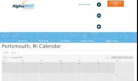 
							         Portsmouth, RI Calendar – AlphaBEST Education, Inc.								  
							    