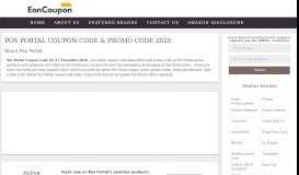 
							         Pos Portal Coupon Code, Promo Code & Deals - EonCoupon								  
							    