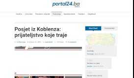 
							         Posjet iz Koblenza: prijateljstvo koje traje – Portal 24h								  
							    