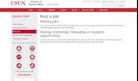 
							         Post a Job | California State University, Northridge - CSUN.edu								  
							    
