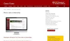 
							         Post a Job or Internship | Career Center | USC								  
							    