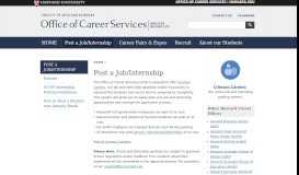 
							         Post a Job/Internship | Employer Partner Site - Harvard University								  
							    