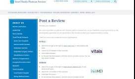 
							         Post a Review | Tenet Florida Physician Services								  
							    