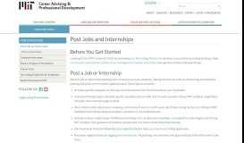 
							         Post Jobs and Internships | MIT Career Advising & Professional ...								  
							    