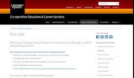 
							         Post Jobs | Co-operative Education & Career Services								  
							    