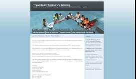 
							         Post Pediatric Portal Pilot Project | Triple Board Residency Training								  
							    