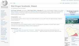 
							         Post Proper Southside, Makati - Wikipedia								  
							    