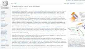 
							         Post-translational modification - Wikipedia								  
							    