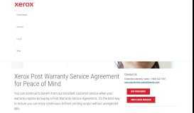 
							         Post Warranty Service Agreement for Your Xerox Printer								  
							    