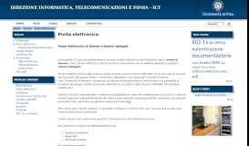 
							         Posta elettronica | Direzione Informatica, Telecomunicazioni e ... - Unipi								  
							    