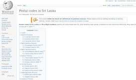 
							         Postal codes in Sri Lanka - Wikipedia								  
							    