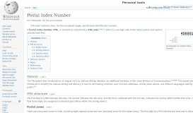
							         Postal Index Number - Wikipedia								  
							    