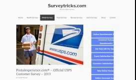 
							         Postalexperience.com® - Official USPS Customer Survey - 2019								  
							    