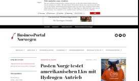 
							         Posten Norge testet amerikanischen Lkw mit Hydrogen-Antrieb ...								  
							    