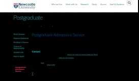 
							         Postgraduate Admissions Service - Postgraduate - Newcastle University								  
							    