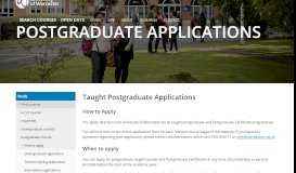 
							         Postgraduate applications - University of Worcester								  
							    