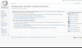 
							         Postgraduate Institute of Medical Education and Research - Wikipedia								  
							    