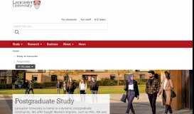 
							         Postgraduate | Lancaster University								  
							    