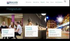 
							         Postgraduate - Postgraduate - Newcastle University								  
							    