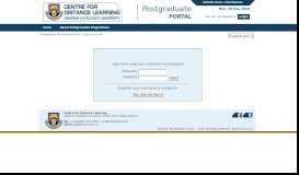 
							         Postgraduate Programmes Portal: Centre for Distance Learning ...								  
							    