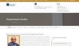 
							         Postgraduate Studies| Babcock University								  
							    