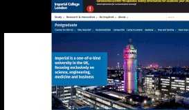 
							         Postgraduate | Study | Imperial College London								  
							    