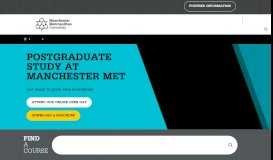 
							         Postgraduate Study · Manchester Metropolitan University								  
							    